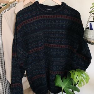 Van Heusen Navy Blue "Christmas" Sweater